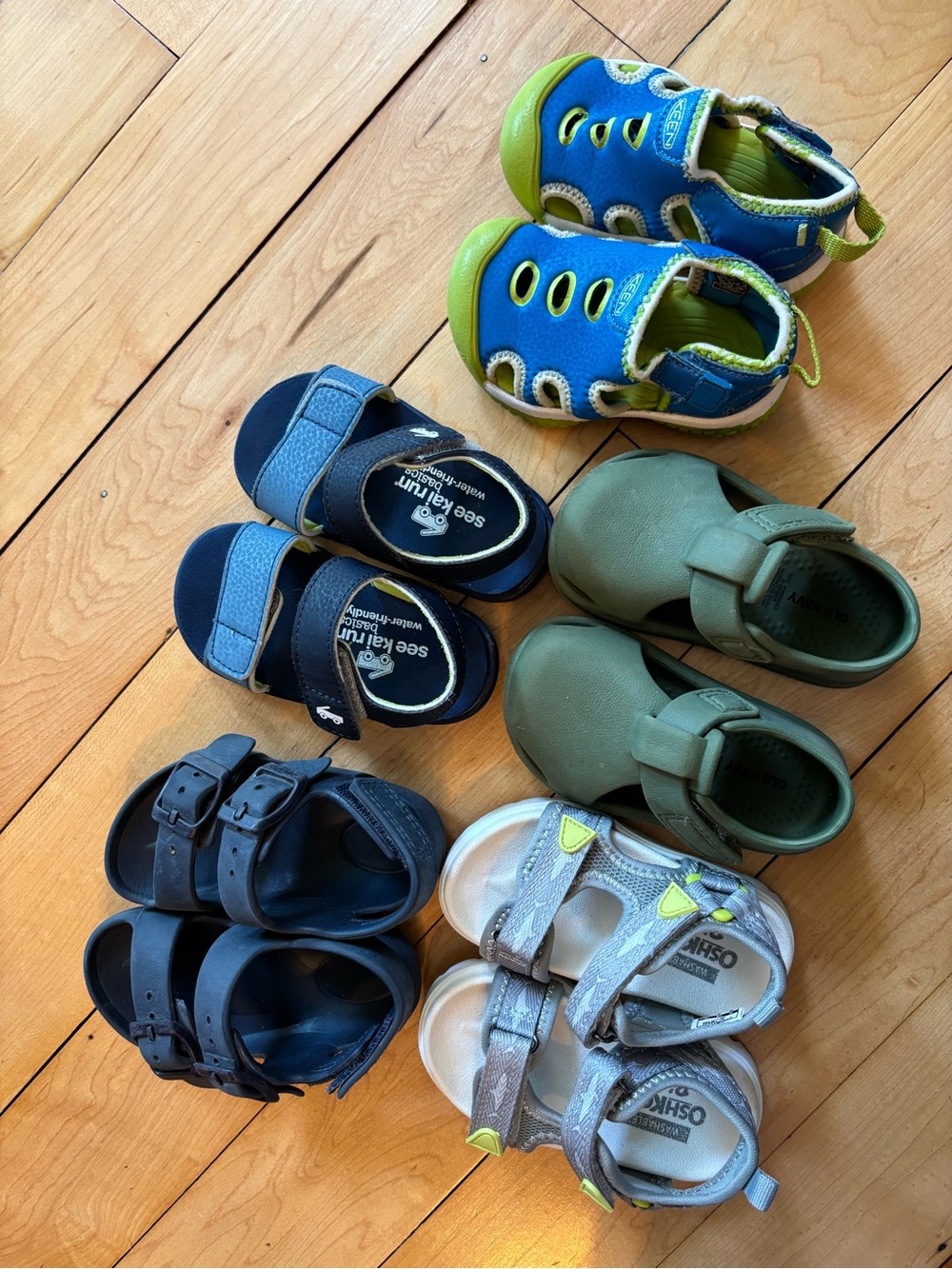 Size 5 Toddler Summer Shoe Bundle with Keen Water Shoes, See Kai Run Sandals